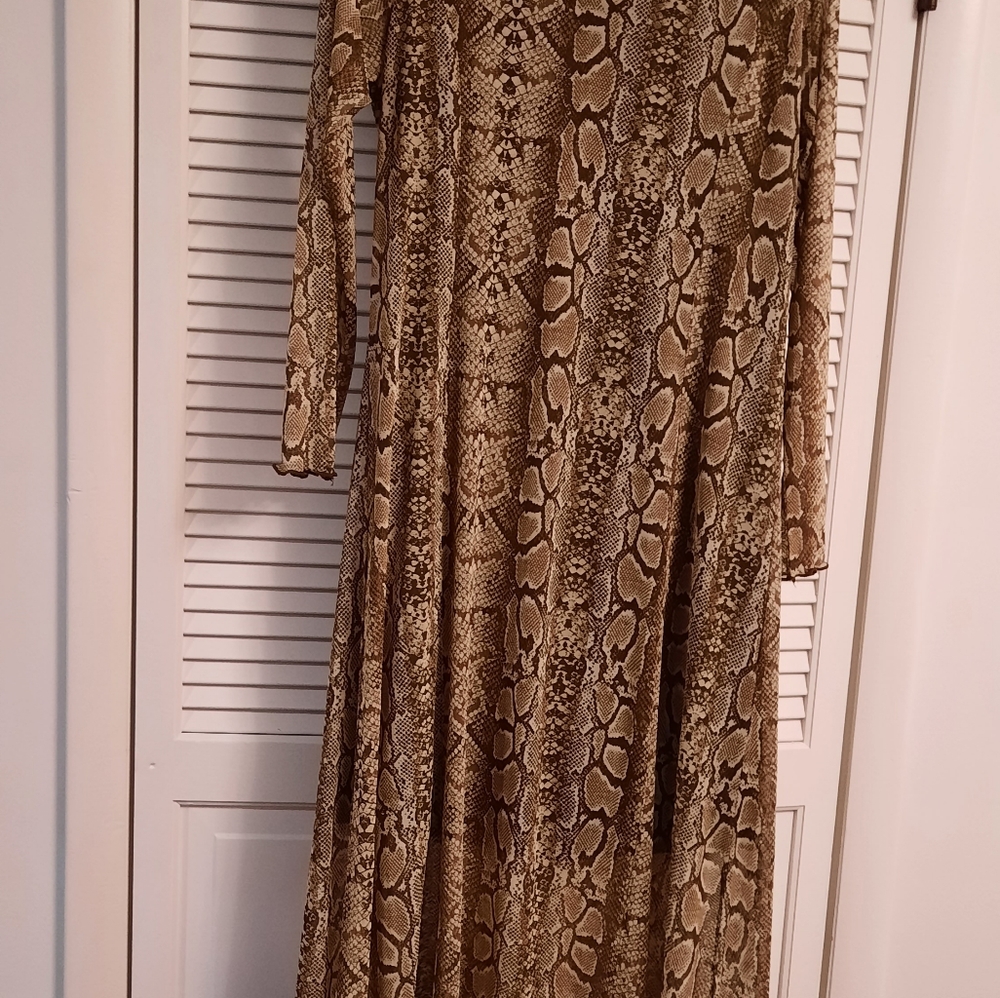 PYTHON PRINT DRESS W/LINING